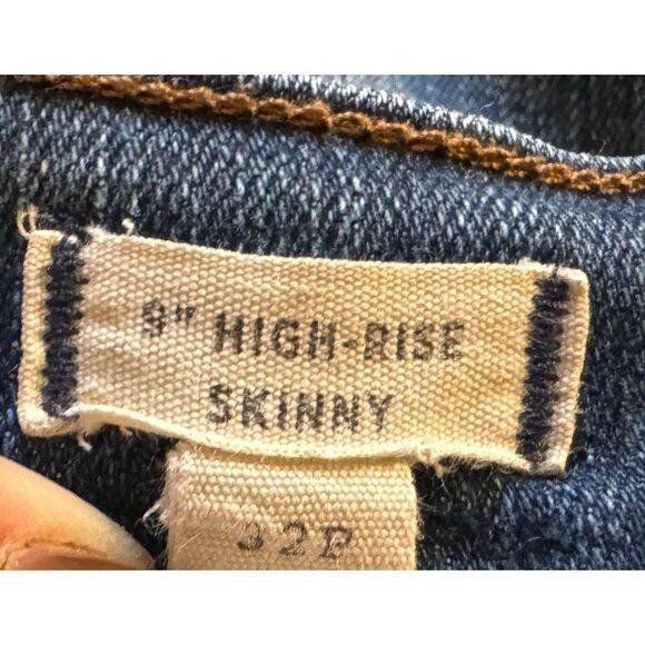 Madewell 9” High-Rise Medium Wash Denim Skinny Jeans 32P - Picture 8 of 9